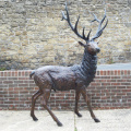 Outdoor Decoration Bronze Casting Life Size Metal Garden Statues Deer